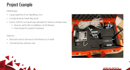 Figure 1: The kit used to carry out a factory witness test despite obstacles from COVID-19. Courtesy: Consulting-Specifying Engineer